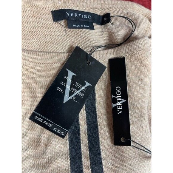 NWT VERTIGO CLAUDIA CAPE SWEATERDRESS MIDI DRESS M MEDIUM $230 - Picture 5 of 6